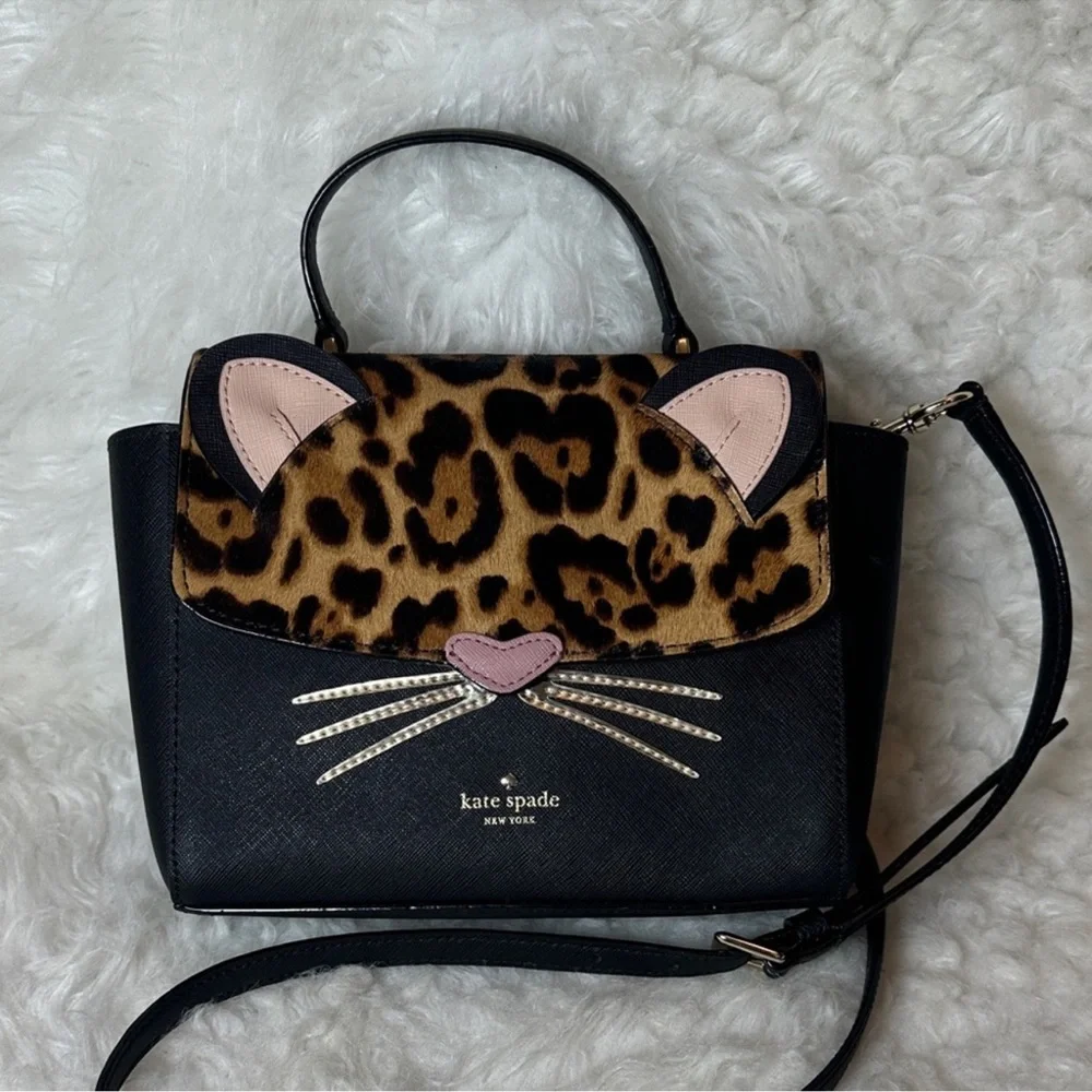Kate Spade New York Run Wild Leopard Pink Kerrie Crossbody Satchel Purse NWOT - Picture 1 of 16